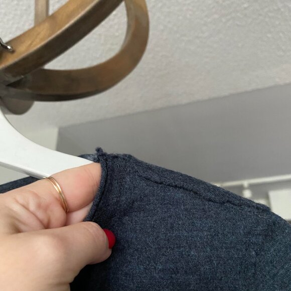 OSKA Dark Grey 100% Wool Lagenlook Made in Germany Lightweight Sweater Sz 0 - Picture 4 of 9